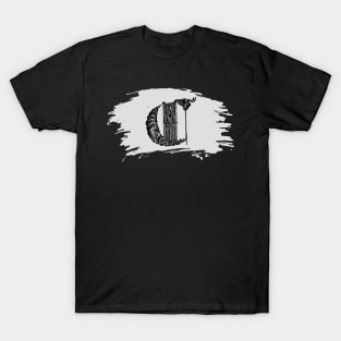 Gothic letter C – Alphabet typography T-Shirt